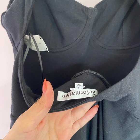 Reformation Serene Knit Organic Cotton Blend Midi Dress - Picture 6 of 6